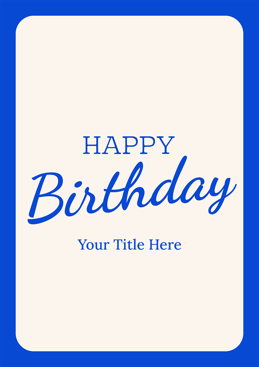 Personalise Card